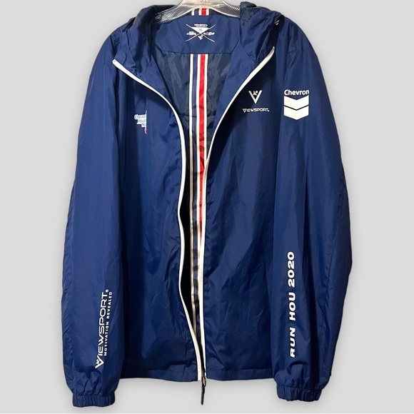 Other - View Sport Chevron Houston Marathon Jacket Men's 2XL w/hood Race Crew Blue.